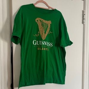 Guinness Green Tee with Gold Harp and White Logo